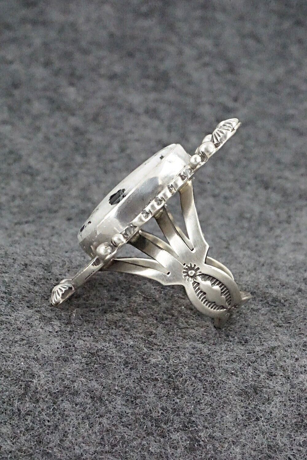 White Buffalo & Sterling Silver Ring - Tom Lewis - Size 8.5