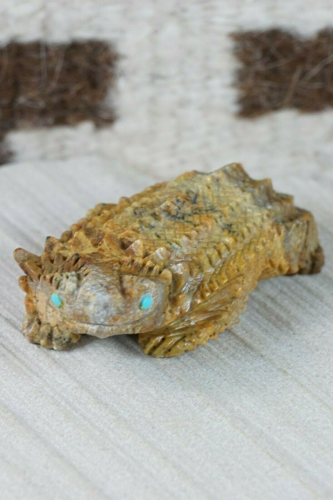 Horned Toad Zuni Fetish Carving - Alvin Haloo - High Lonesome Trading