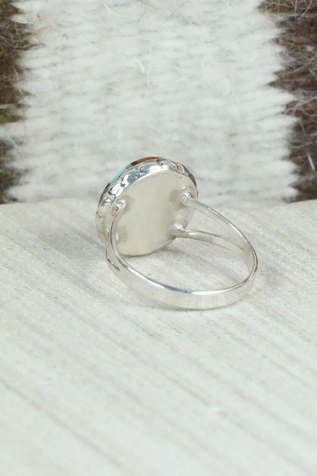 Multi Stone & Sterling Silver Ring - Ruddell Lonjose - Size 7.75