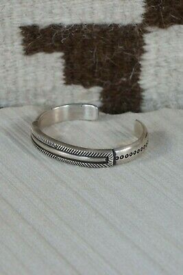 Navajo Sterling Silver Bracelet - Calvin Martinez - High Lonesome Trading