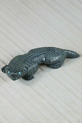 Badger Zuni Fetish Carving - Lance Cheama - High Lonesome Trading