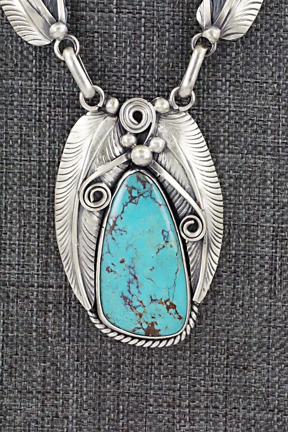 Turquoise & Sterling Silver Necklace - Davey Morgan