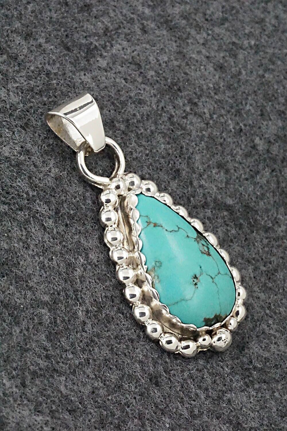 Turquoise & Sterling Silver Pendant - Fredrick Koruh Jr.