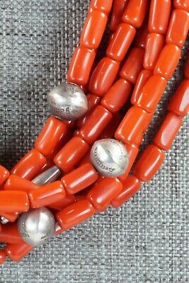 Coral & Sterling Silver Necklace - Isabelle John