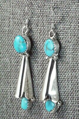 Turquoise & Sterling Silver Earrings - Roger Pino