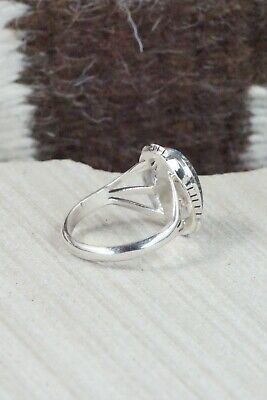 Turquoise & Sterling Silver Ring - Amos Begay - Size 9.25