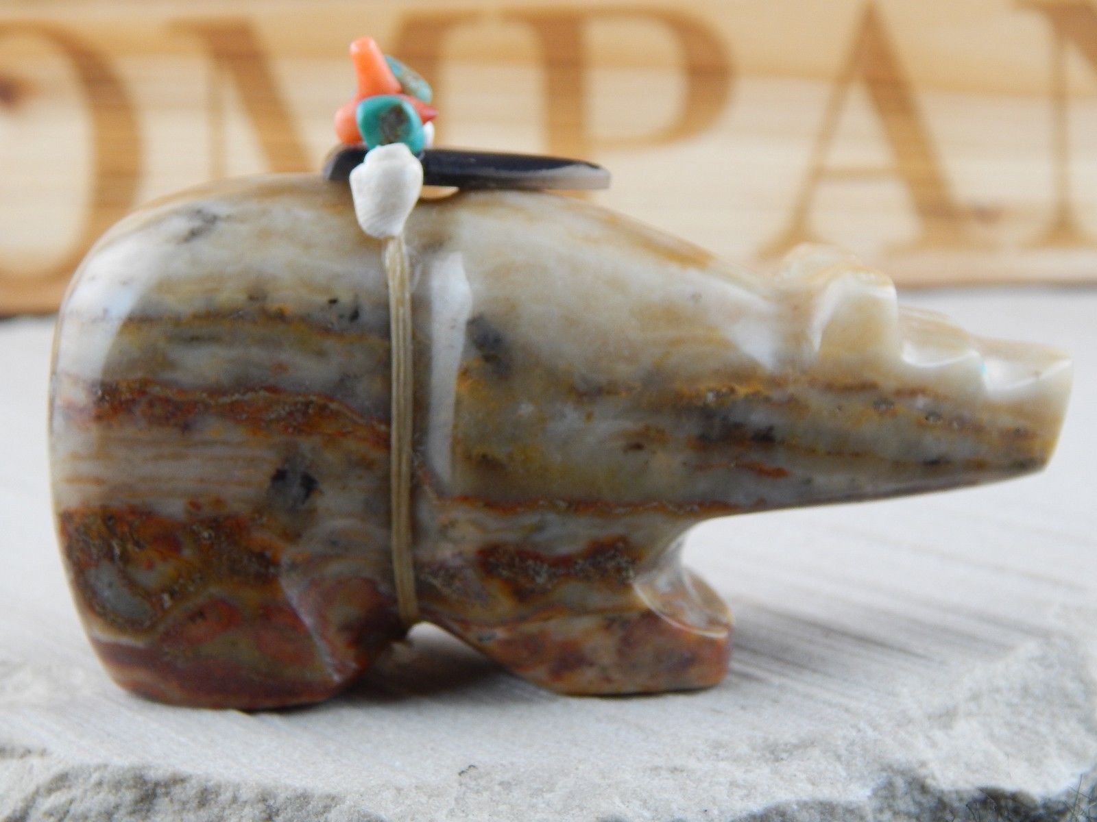 Bear Zuni Fetish Carving - Rodney Laiwakete - High Lonesome Trading