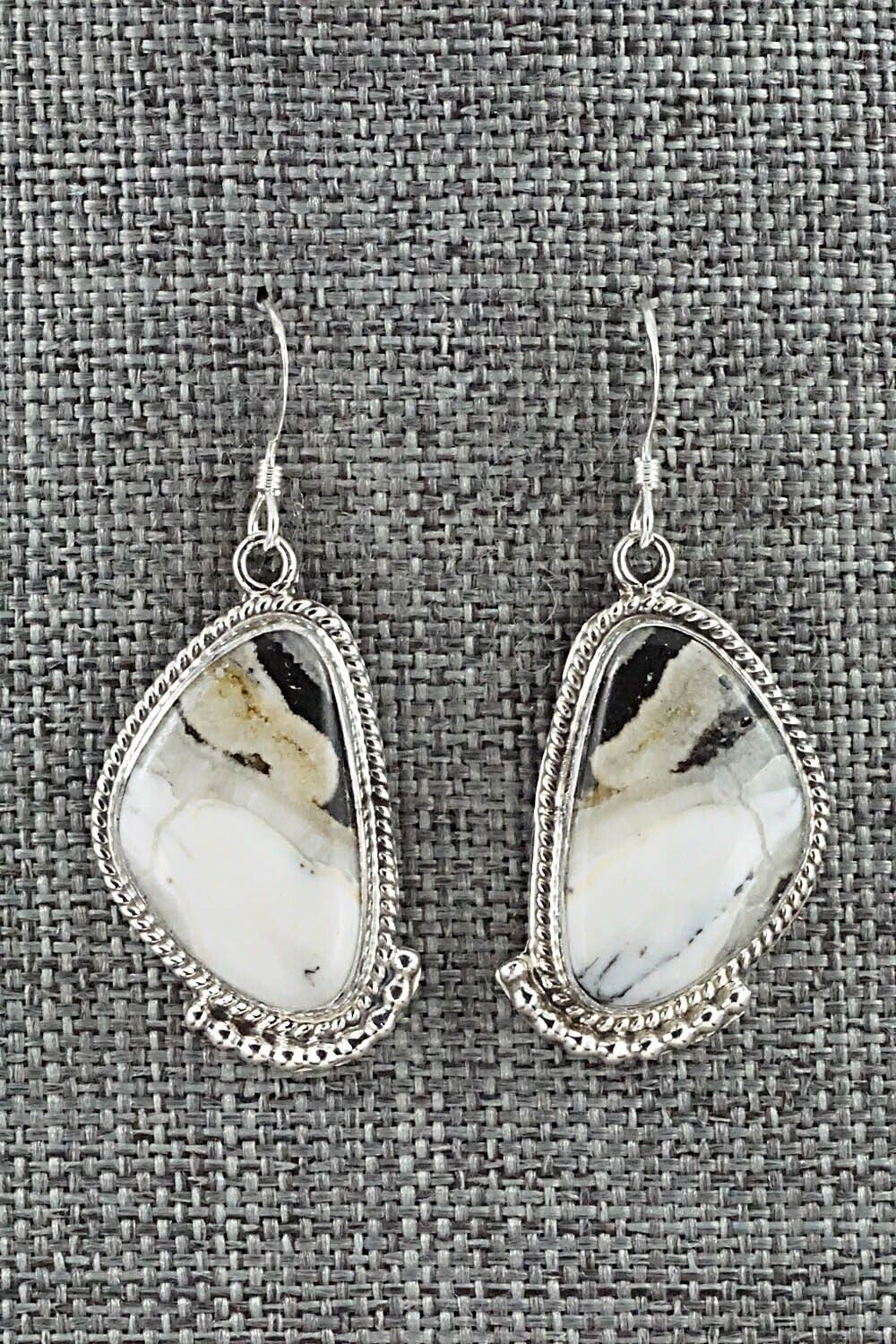 White Buffalo & Sterling Silver Earrings - Sharon McCarthy