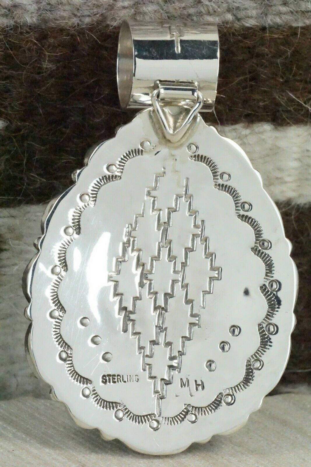Turquoise and Sterling Silver Pendant - Marlene Haley