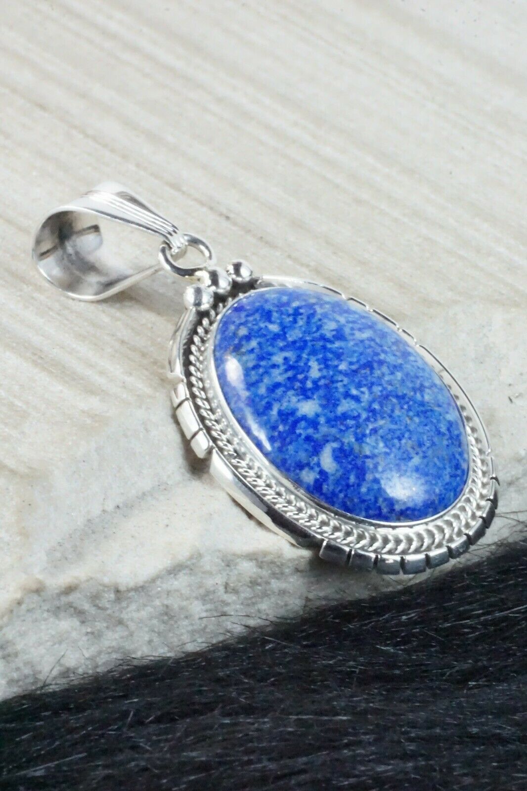 Lapis & Sterling Silver Pendant - Samuel Yellowhair