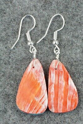 Spiny Oyster, Turquoise & Sterling Silver Earrings - Santo Domingo
