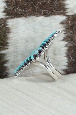 Turquoise & Sterling Silver Ring - Edmund Cooeyate - Size 7