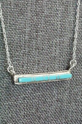 Turquoise & Sterling Silver Necklace - Rolanda Natachu