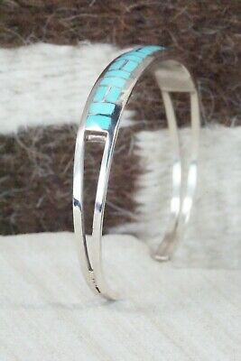 Turquoise & Sterling Silver Bracelet - Glendis Tsadiasi