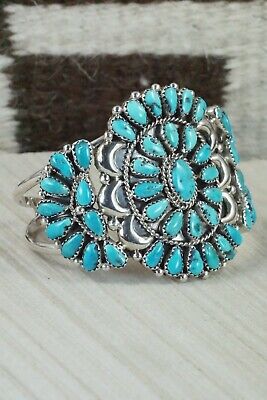 Turquoise and Sterling Silver Bracelet - Eunise Wilson