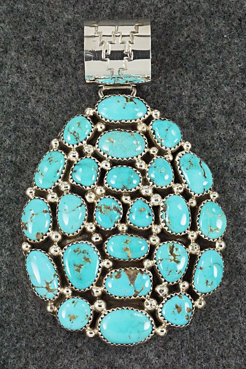 Turquoise & Sterling Silver Pendant - Marlene Haley