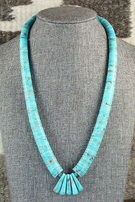 Turquoise & Sterling Silver Necklace - Lupe Lovato