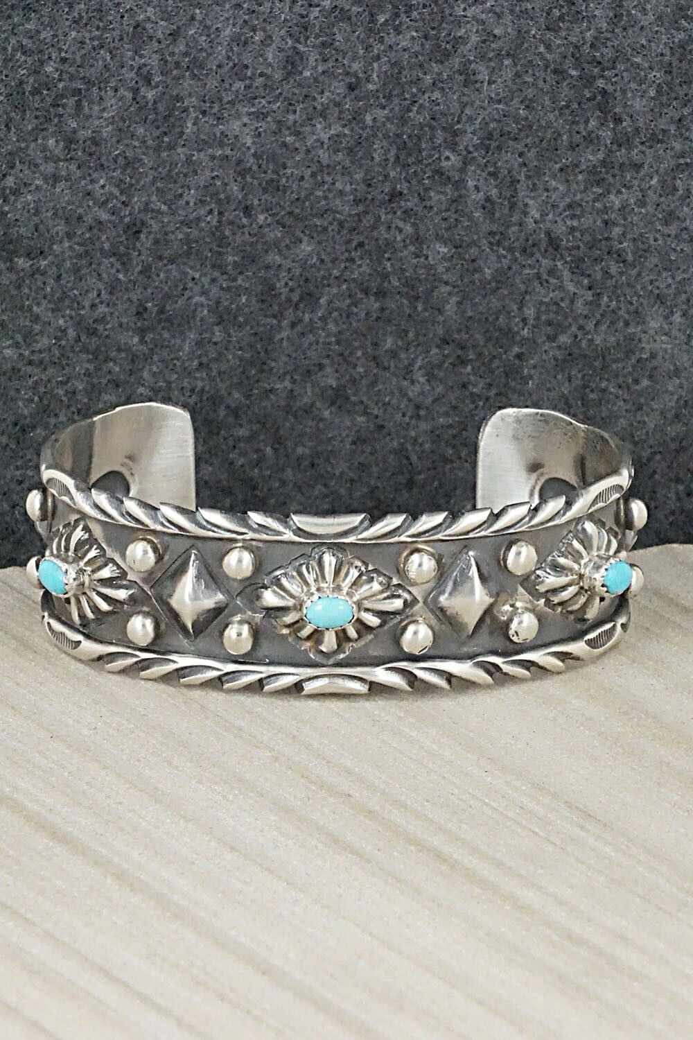 Turquoise & Sterling Silver Bracelet - Tim Yazzie