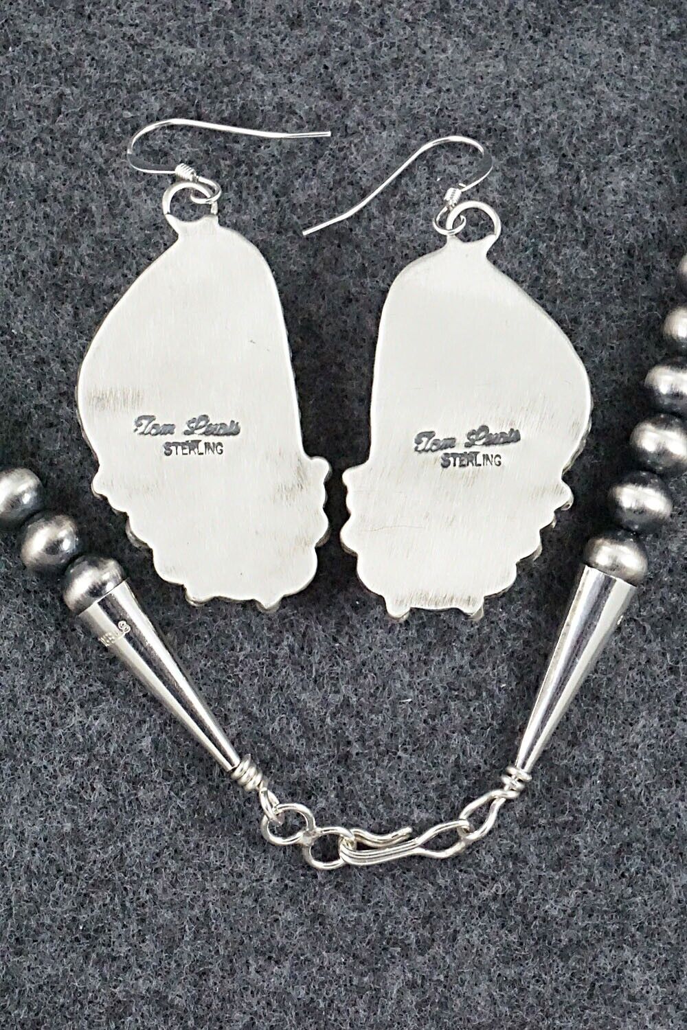 Turquoise & Sterling Silver Squash Blossom Set - Tom Lewis