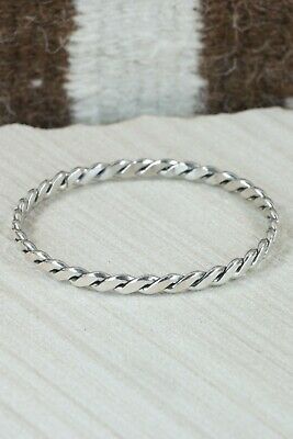 Navajo Sterling Silver Bangle - Elaine Tahe