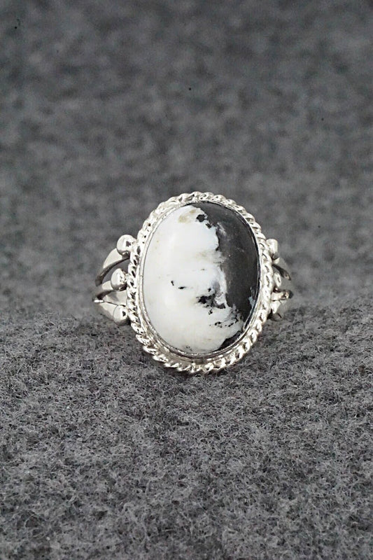 White Buffalo & Sterling Silver Ring - Grace Kenneth - Size 7.5