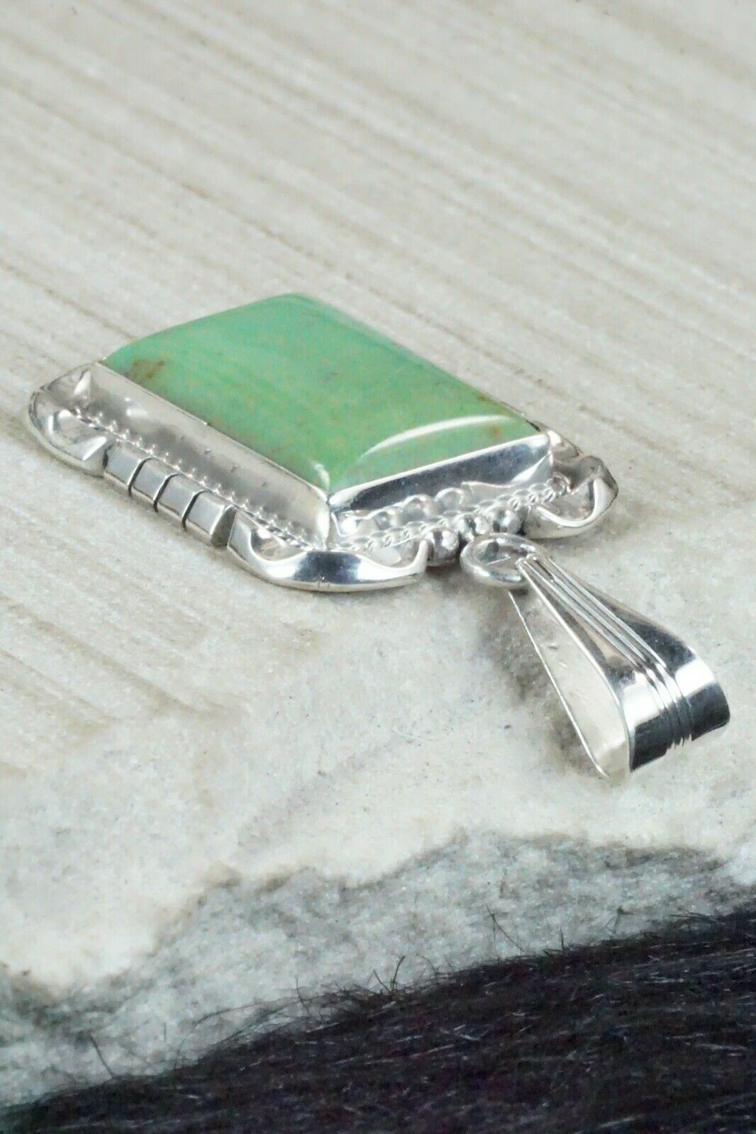 Turquoise & Sterling Silver Pendant - Samuel Yellowhair