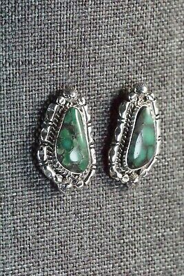 Navajo Turquoise & Sterling Silver Earrings - Freida Martinez