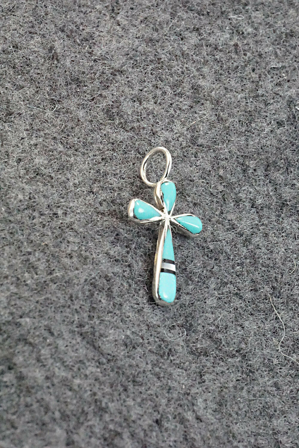 Multi Stone & Sterling Silver Inlay Pendant - Christina Bowannie
