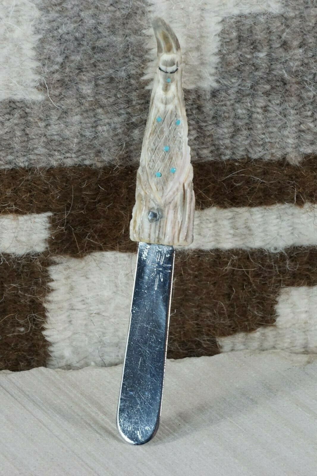 Eagle and Corn Maiden Zuni Carving - Jerrold Lahaleon - High Lonesome Trading