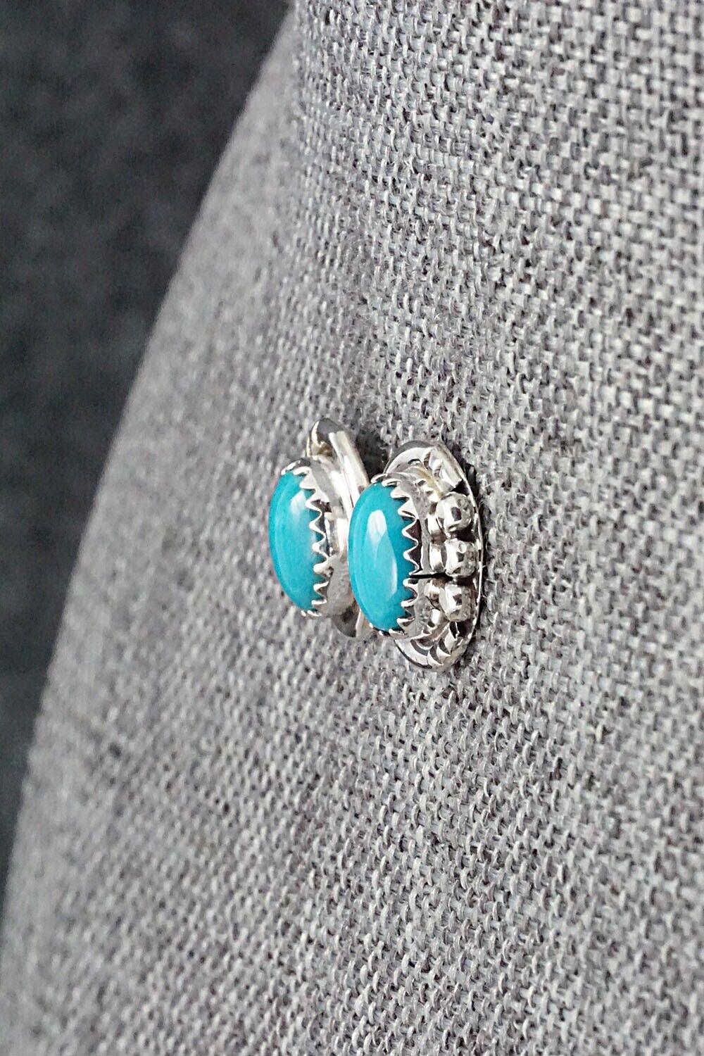 Turquoise & Sterling Silver Earrings - Rita Largo