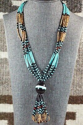Turquoise, Coral and Shell Necklace - Frank Ortiz