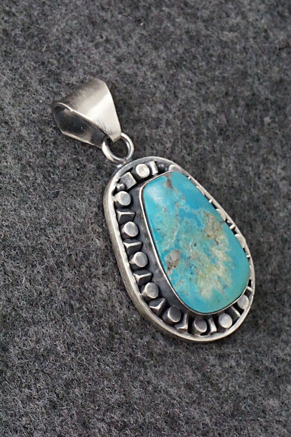 Turquoise and Sterling Silver Pendant - Sharon McCarthy