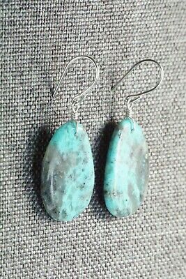 Turquoise & Sterling Silver Earrings - Lester Abeyta