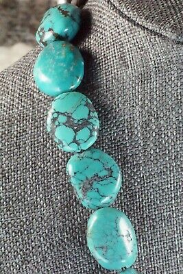 Turquoise & Sterling Silver Necklace - Navajo