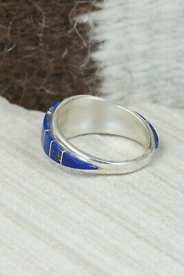 Lapis and Sterling Silver Ring - Susanna Kallestewa - Size 8.75
