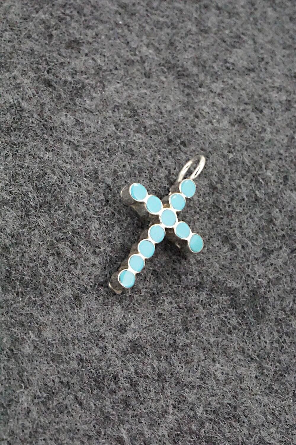Turquoise & Sterling Silver Pendant - Rupert Shetima