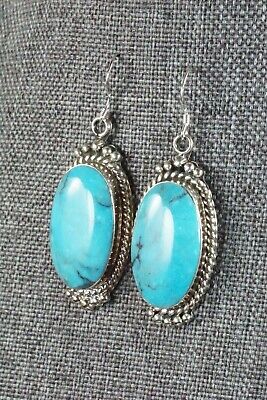 Turquoise & Sterling Silver Earrings - Greg Yazzie