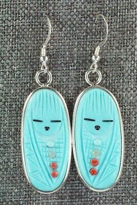 Turquoise & Sterling Silver Earrings - Stuart Quandelacy
