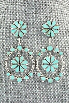 Turquoise & Sterling Silver Earrings - Bryant Othole