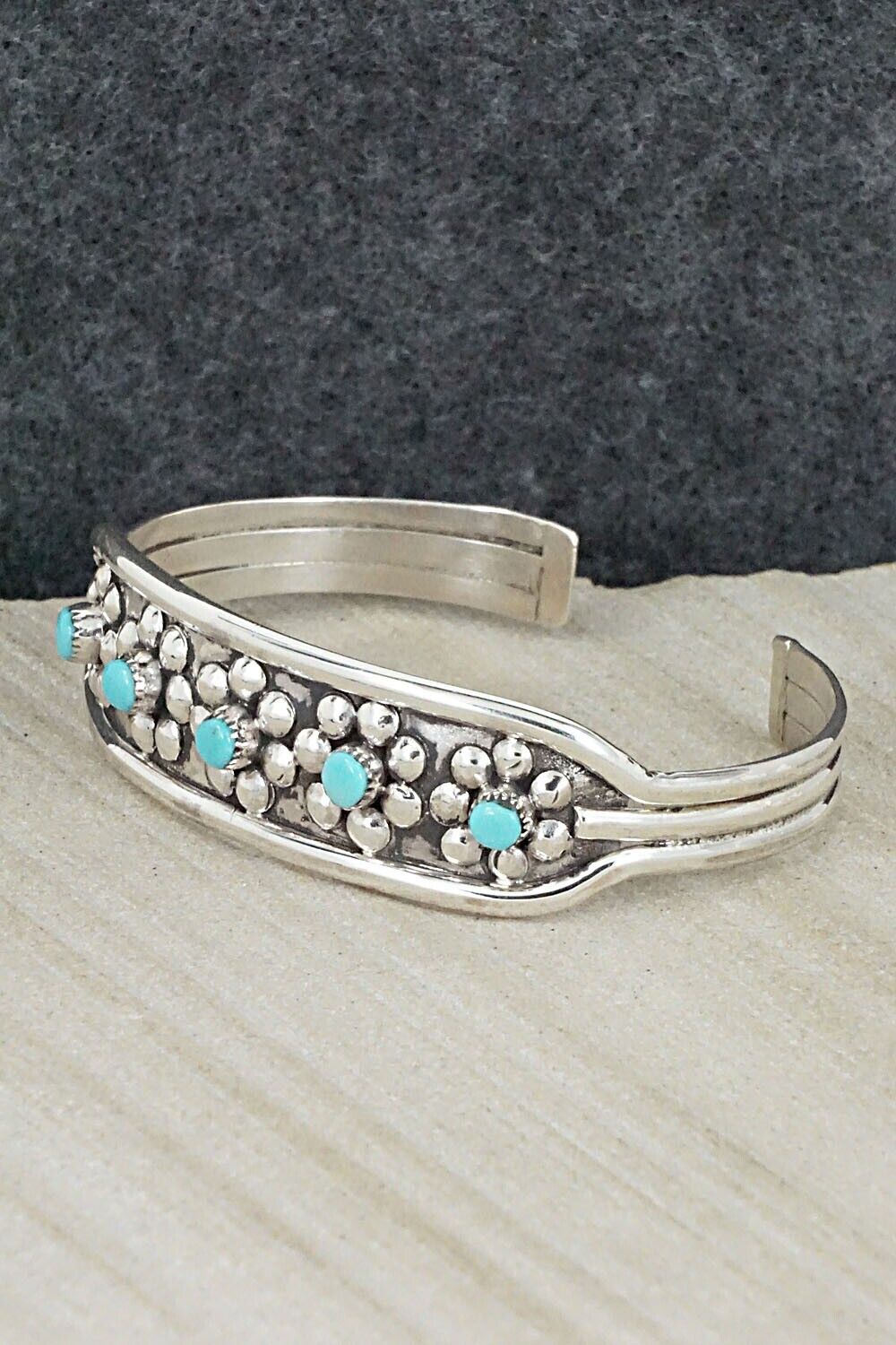 Turquoise & Sterling Silver Bracelet - Ronald Yatsattie