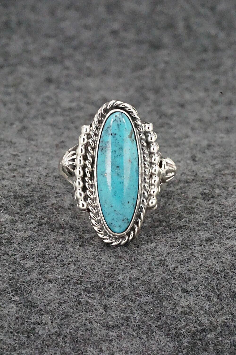 Turquoise & Sterling Silver Ring - Samuel Yellowhair - Size 6