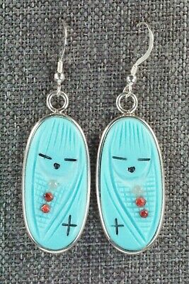 Turquoise & Sterling Silver Earrings - Stuart Quandelacy