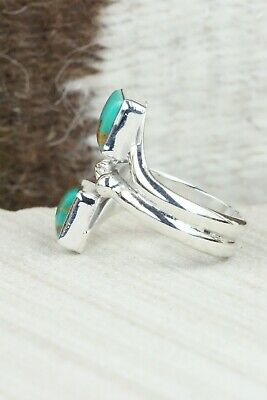 Turquoise & Sterling Silver Ring - Bobby Platero - Size 7.25