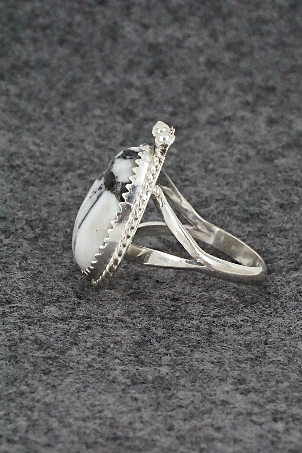 White Buffalo & Sterling Silver Ring - Robert Martinez - Size 7.5