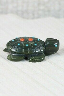 Turtle Zuni Fetish Carving - Reynold Lunasee - High Lonesome Trading