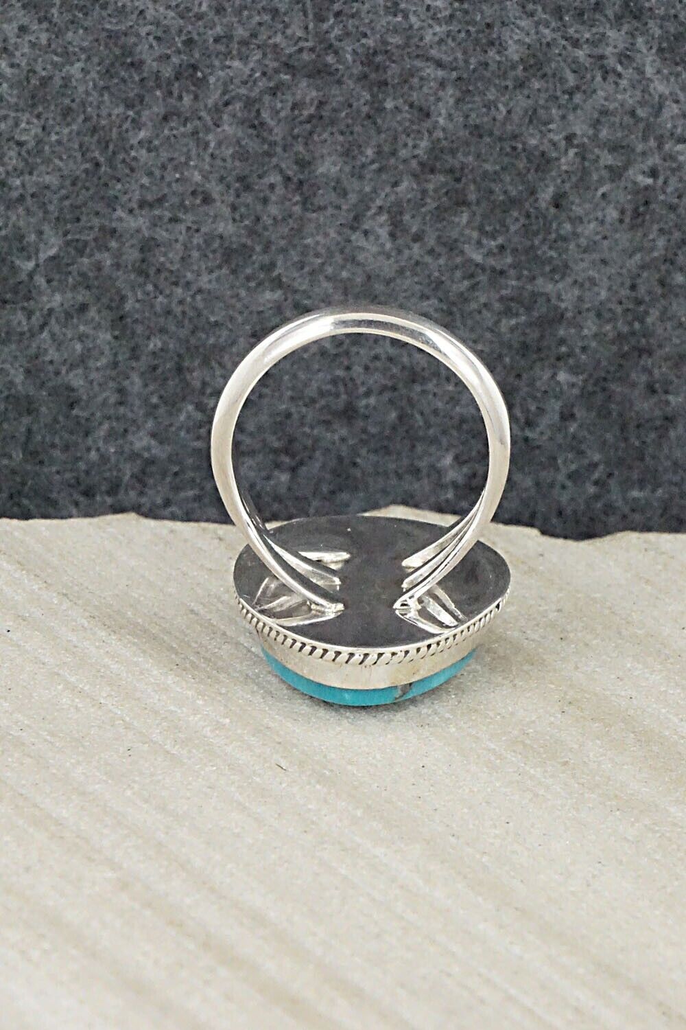 Turquoise & Sterling Silver Ring - Alice Rose Saunders - Size 7