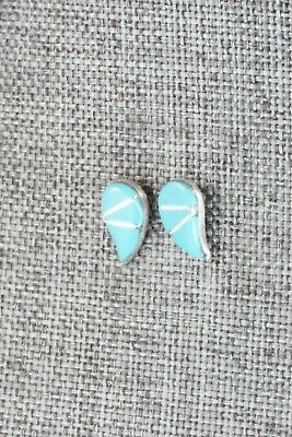Turquoise & Sterling Silver Earrings - Sara Halusewa