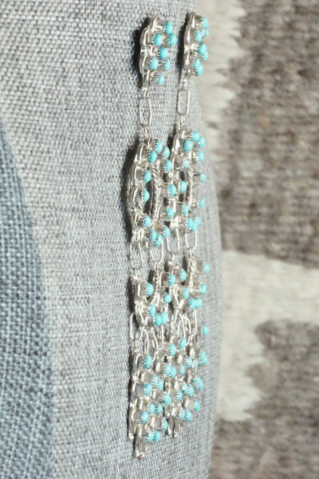 Turquoise & Sterling Silver Earrings - Waylon Johnson