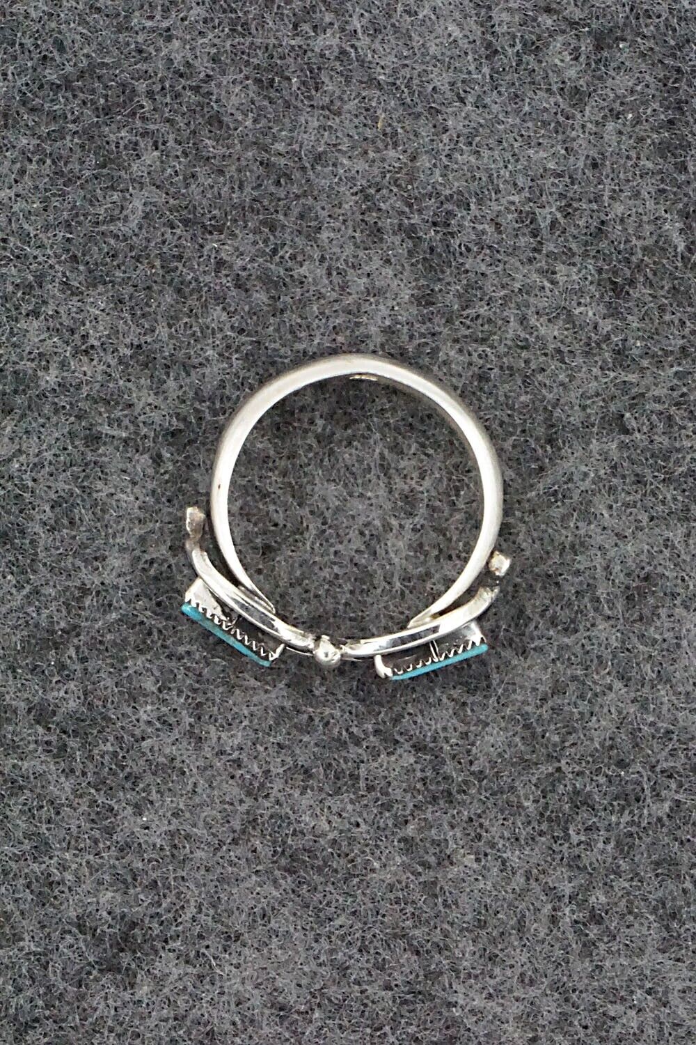 Turquoise & Sterling Silver Ring - Fernando Othole - Size 7.75