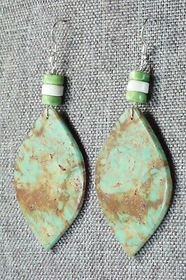 Turquoise & Sterling Silver Earrings - Lupe Lovato